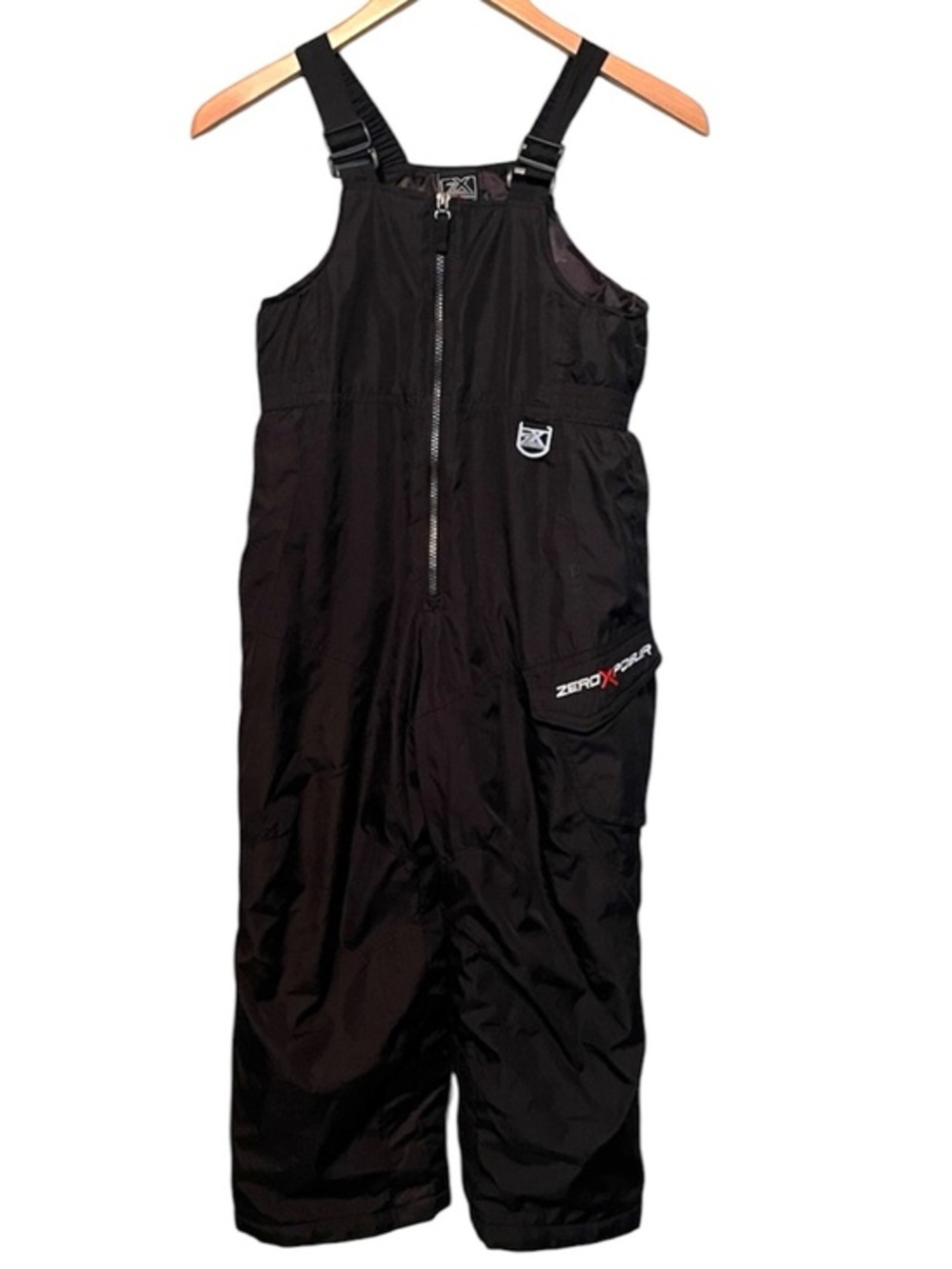 ZeroXposur Black Kids Snow Bib Overalls with Adjustable Straps